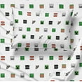thumbnail image 1 of Saturday Park Minecraft Emblematic 100% Organic Kids' Cotton Queen Sheet Set, 1 of 10
