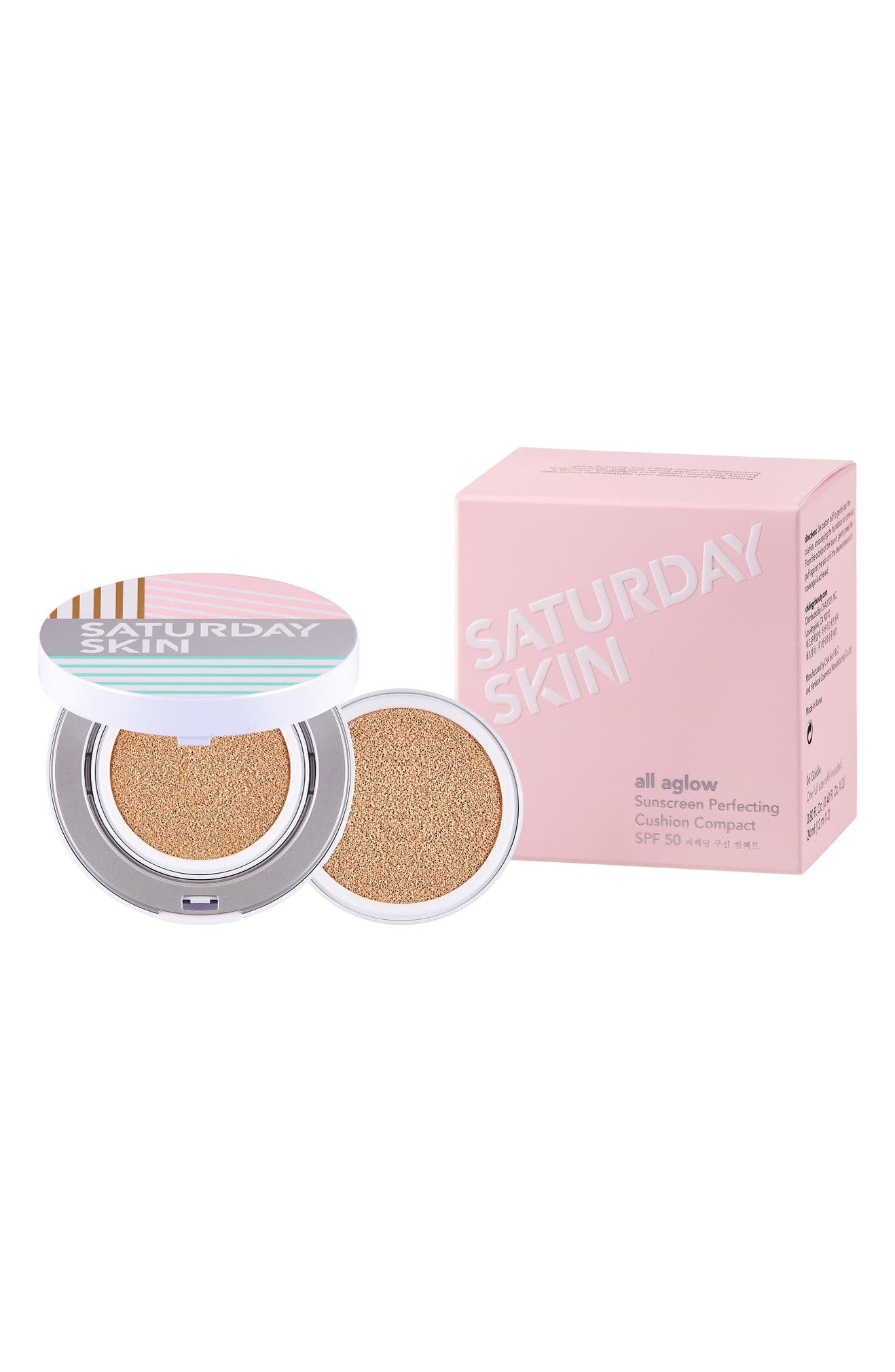 Saturday Skin All Aglow Sunscreen Perfecting Cushion Compact SPF 50 - 06 Goldie