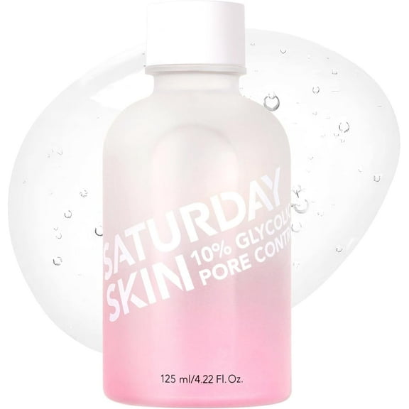 Saturday Skin Pore Clarifying Toner 10% Glycolic Acid&AHA Deep Cleansing Astringent Facial Toner,Hypoallergenic Skin-Purifying Face Toner to Cleanse, Recondition and Purify Skin, Non-Comedogenic