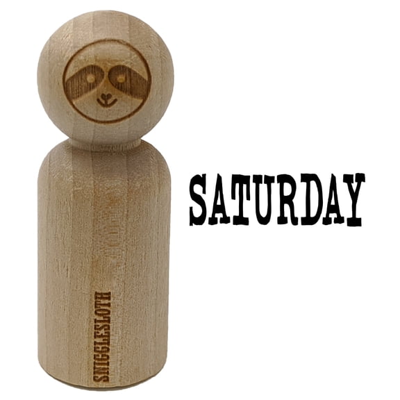 Saturday Text Rubber Stamp for Scrapbooking Crafting Stamping - Small 3/4 Inch