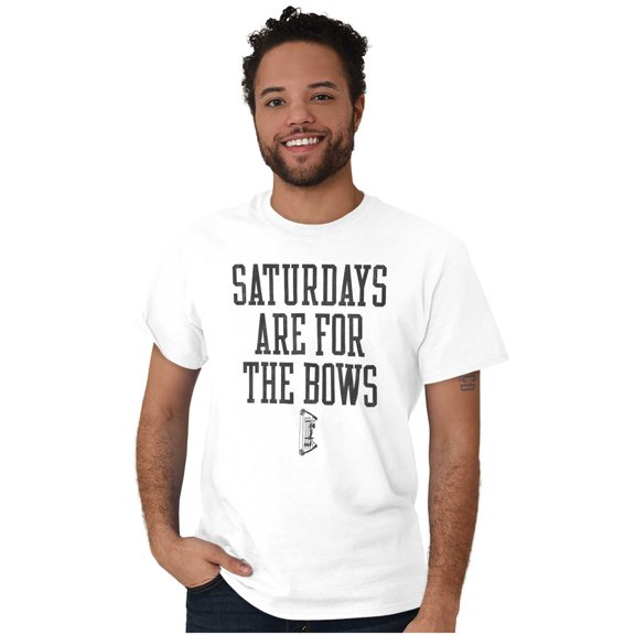 Saturdays Are For the Bows Hunting Men's Graphic T Shirt Tees Brisco Brands S