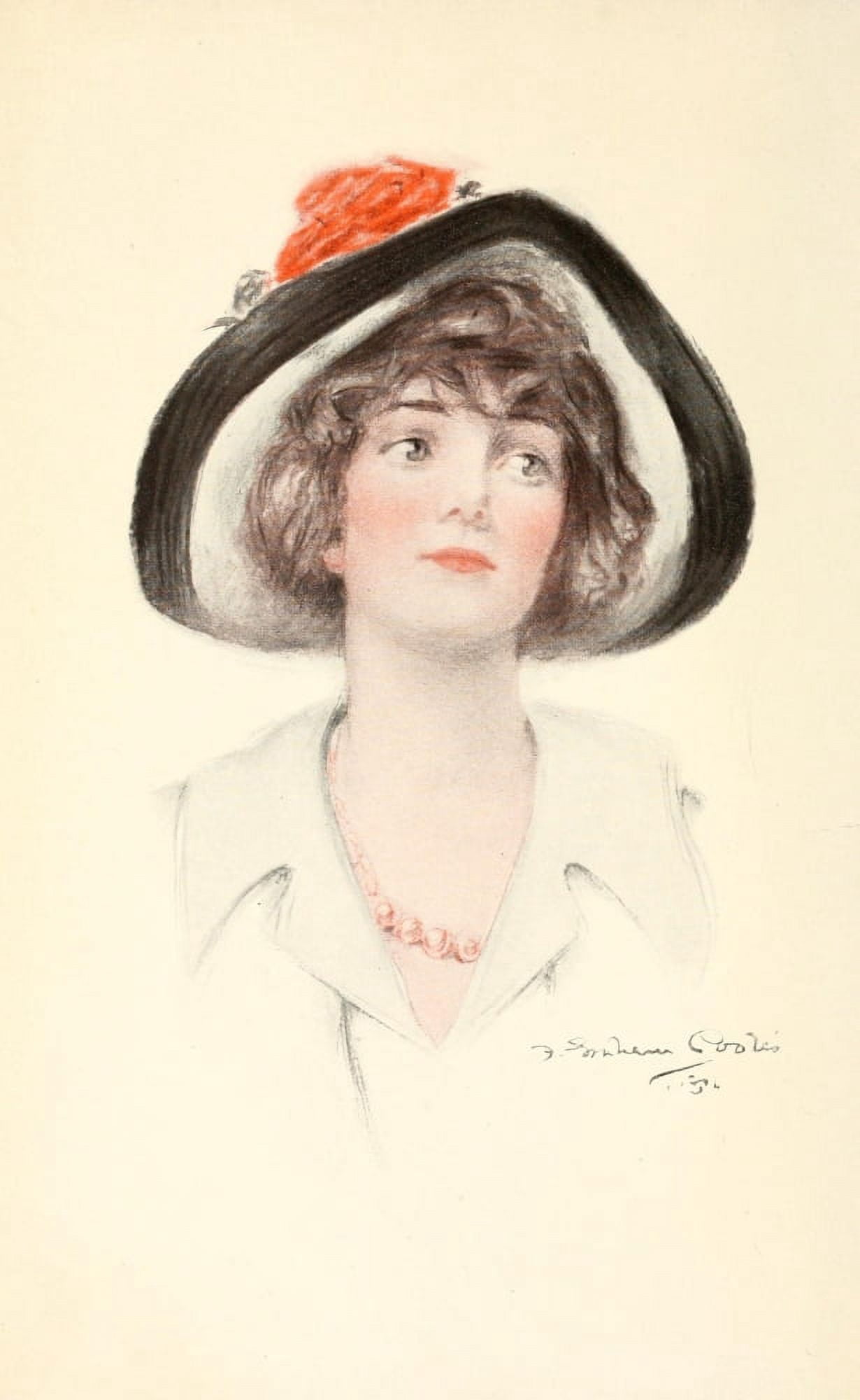 Saturdays Child 1914 Girl Canvas Art - F Graham Cootes (18 x 24)