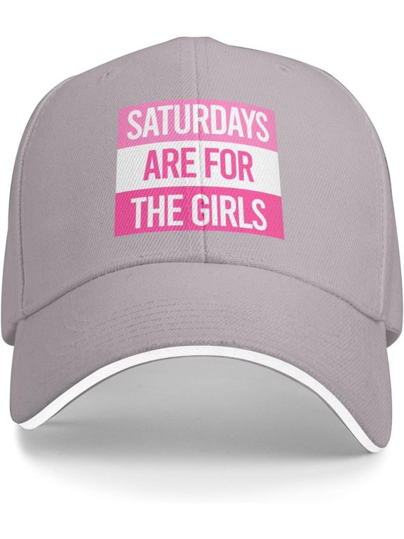 Saturdays are for The Girls Baseball Cap Snapback Hat Sun Hat Gifts Trucker Hat for Men Women Men Dad Hat Black