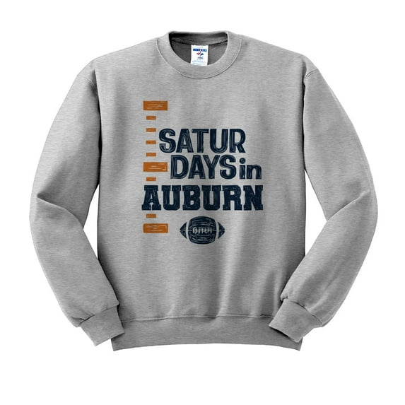 Saturdays in Auburn Sweatshirt Unisex Large Grey