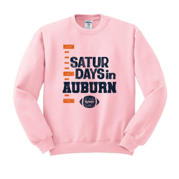 Saturdays in Auburn Sweatshirt Unisex X-Large Pink