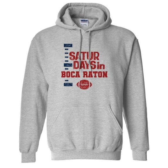 Saturdays in Boca Raton Hoodie Sweatshirt Unisex 5X-Large Grey