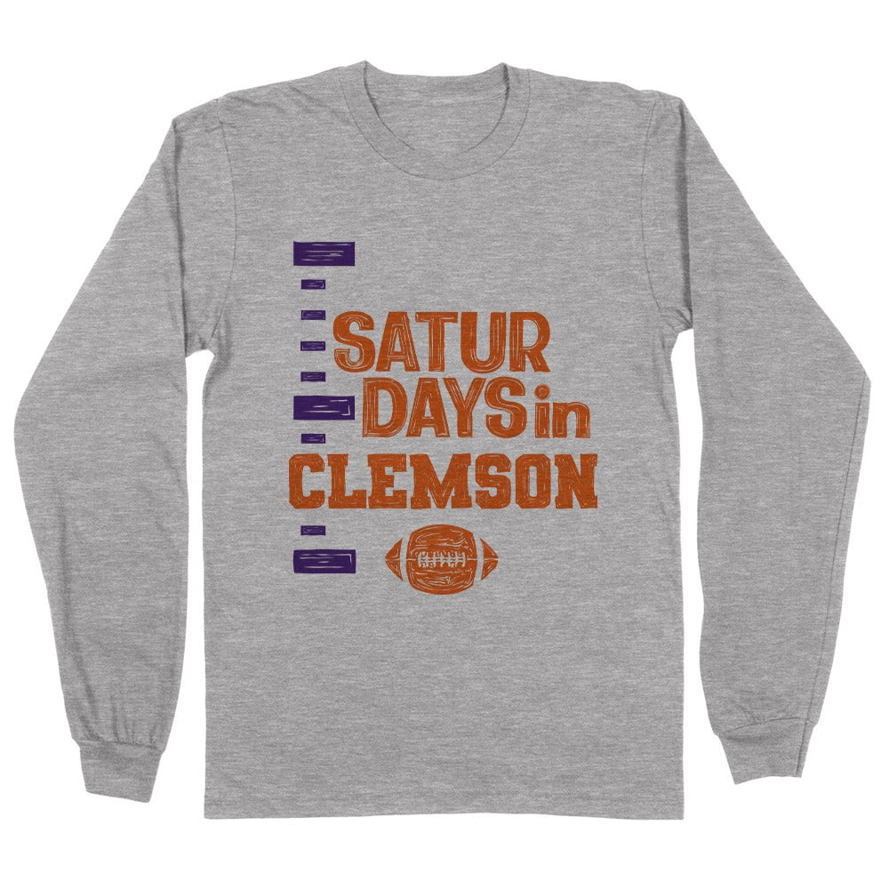 Saturdays in Clemson Long Sleeve Shirt Unisex Small Pink - Walmart.com