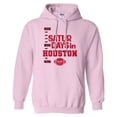 thumbnail image 1 of Saturdays in Houston Hoodie Sweatshirt Unisex 4X-Large Pink, 1 of 1