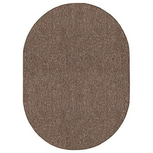 Saturn Collection Kids Favorite Indoor Outdoor Area Rug Brown - 6' x 9' Oval