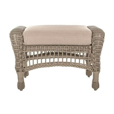 Saturn Collection Outdoor Garden Patio Ottoman - Light Brown