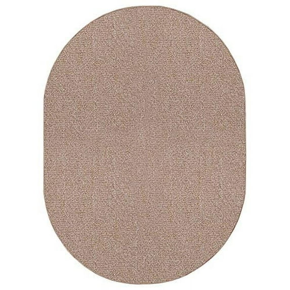 Saturn Collection Pet Friendly Indoor Outdoor Area Rug Beige - 5' x 8' Oval