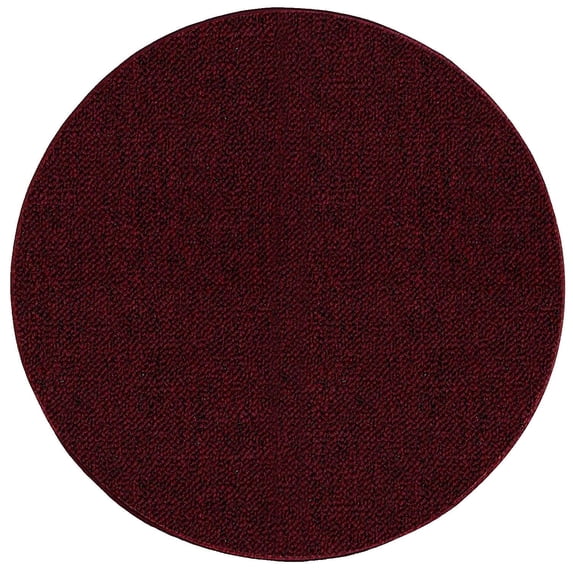 Saturn Collection Pet Friendly Indoor Outdoor Area Rug Burgundy - 7' Round