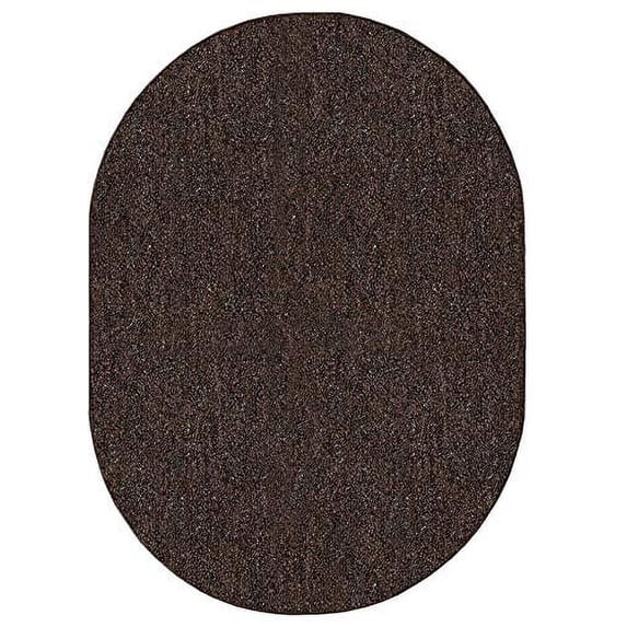 Saturn Collection Pet Friendly Indoor Outdoor Area Rug Chocolate - 5' x 7' Oval