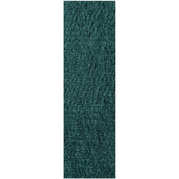 Saturn Collection Rubber Marine Backing Solid Color Runner Green - 2' x 8' Rug
