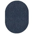 thumbnail image 1 of Saturn Collection Solid Color Indoor Outdoor Area Rug Petrol Blue - 5' x 7' Oval, 1 of 5