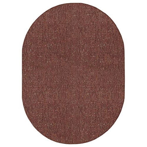 Saturn Collection Solid Color Indoor Outdoor Area Rug Rust - 12' x 15' Oval