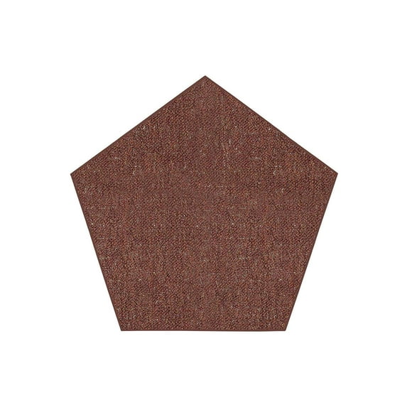 Saturn Collection Solid Color Indoor Outdoor Area Rug Rust - 7' Pentagon
