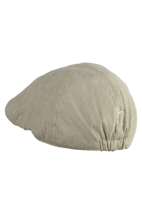Saturn Embroidered Suede Duck Bill Ivy Hat - Tan OSFM