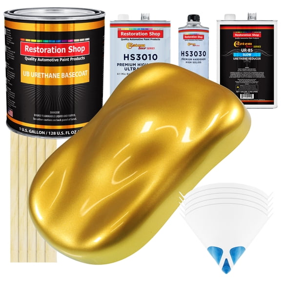 Saturn Gold Firemist Gallon URETHANE BASECOAT CLEARCOAT Car Paint SLOW Kit