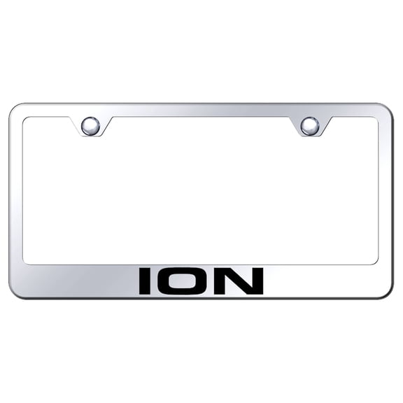 Saturn Ion Laser Etched Logo Stainless Steel License Plate Frame (Chrome)