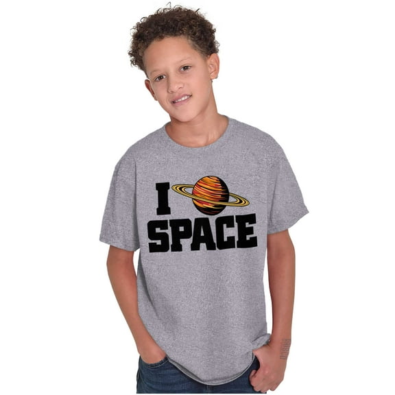 Saturn Love I Heart Outer Space Crewneck T Shirts Boy Girl Teen Brisco Brands X