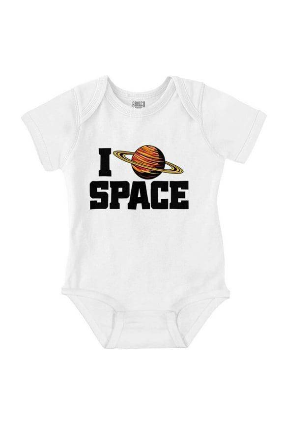 Saturn Love I Heart Outer Space Romper Boys or Girls Infant Baby Brisco Brands 12M