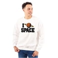 thumbnail image 1 of Saturn Love I Heart Outer Space Sweatshirt for Men or Women Brisco Brands X, 1 of 6