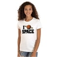 thumbnail image 1 of Saturn Love I Heart Outer Space Womens Fitted Plus Size Graphic Tee Brisco Brands 2X, 1 of 5