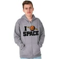 thumbnail image 1 of Saturn Love I Heart Outer Space Zip Up Hoodie Men's Women's Brisco Brands S, 1 of 6