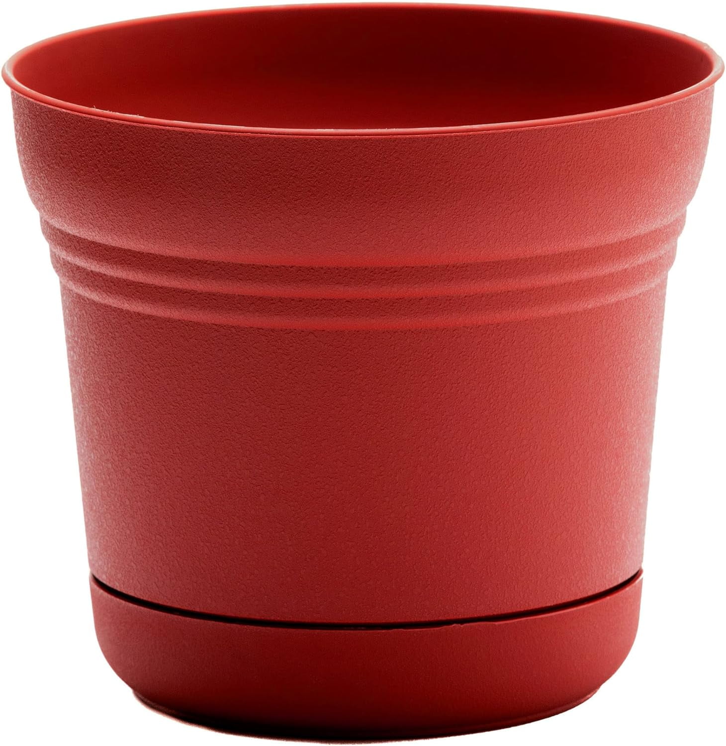 14" Burnt Red Saturn Bell-Shaped Indoor & Outdoor Planter