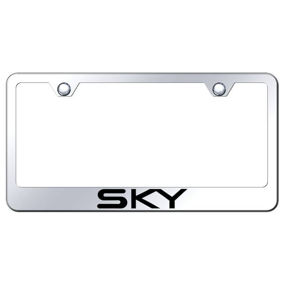 Saturn Sky Laser Etched Logo Stainless Steel License Plate Frame (Chrome)