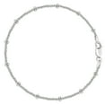 thumbnail image 1 of Saturn Style Chain Anklet In Sterling Silver, 11", 1 of 4
