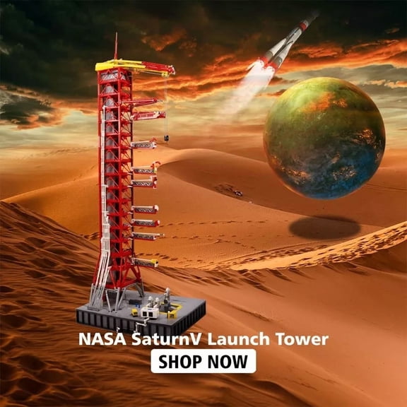 Saturn-V Launch Umbilical Tower Building Blocks NASA Apollo Launch Pad MOC Bricks Toys for 21309 3586pcs