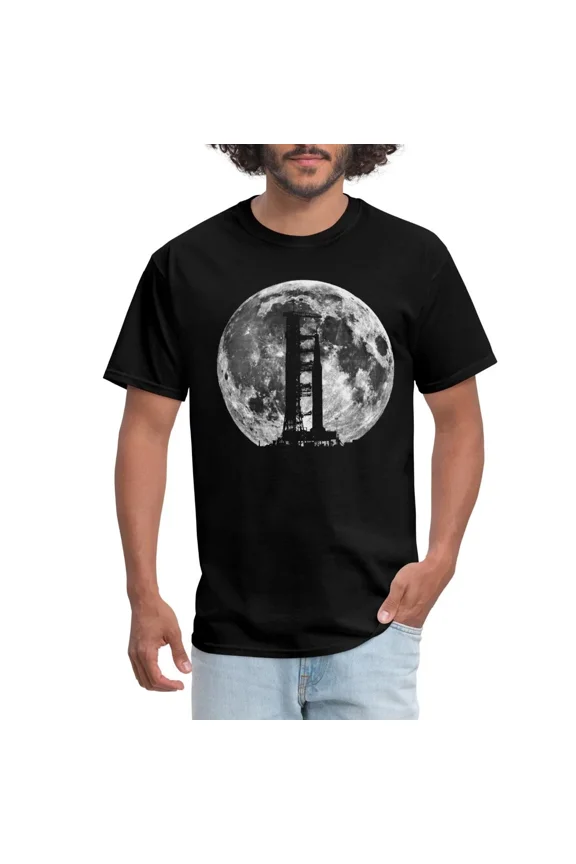 Saturn V Rocket Moon Landing NASA Space Science Heritage Humor Unisex T-Shirt, S-5XL