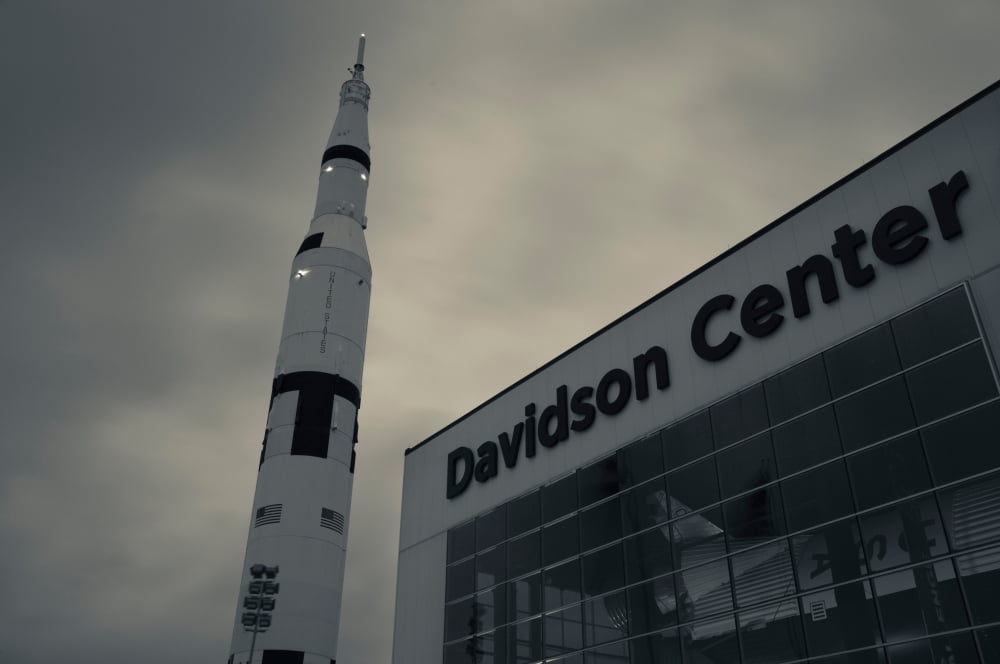 Saturn V rocket engine detail used in moon launch US Space and Rocket Center Huntsville Madison County Alabama USA Canvas Art - Panoramic Images (9 x 27)