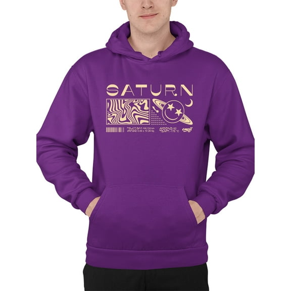Saturn Vibes - Cosmic Planet Emoji Design Men's Hoodie