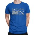 thumbnail image 1 of Saturn Vibes - Cosmic Planet Emoji Design Men's T-shirt, 1 of 4