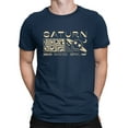 thumbnail image 1 of Saturn Vibes - Cosmic Planet Emoji Design Men's T-shirt, 1 of 4