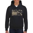 thumbnail image 1 of Saturn Vibes - Cosmic Planet Emoji Design Youth's Hoodie, 1 of 4