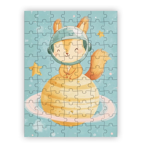 Saturn the Squirrel Jigsaw Puzzle by Dancing Littles Jungle - 88 Pieces