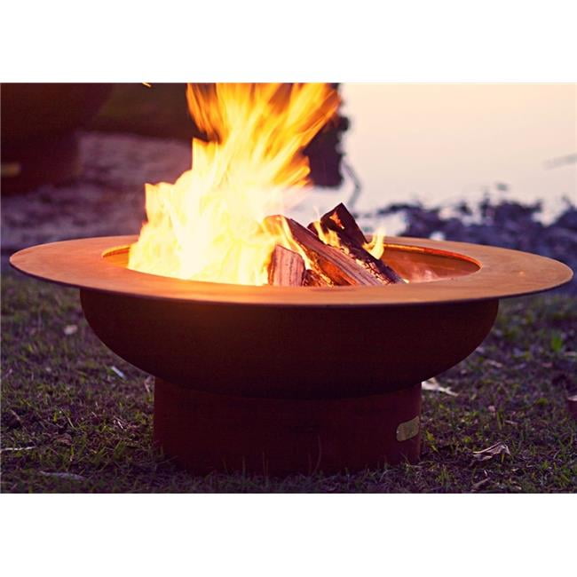 Fire Pit Art SAT-LID-Wood Burning Saturn Wood Burning Fire Pit with Lid