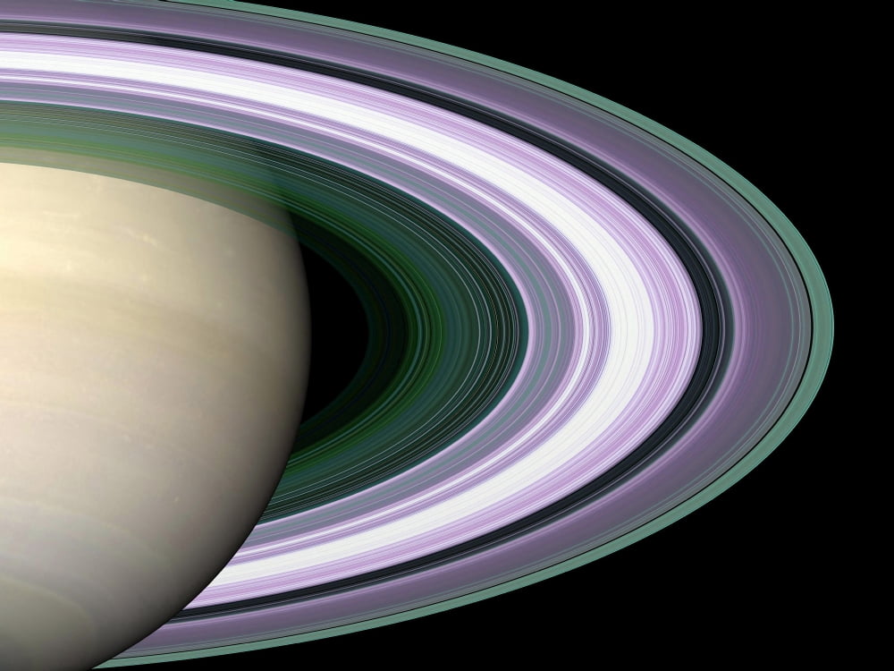 Saturns Rings Canvas Art - Stocktrek Images (32 x 24)