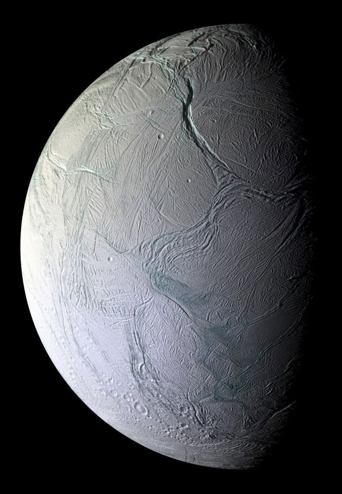 Saturns moon Enceladus Canvas Art - Stocktrek Images (24 x 34)