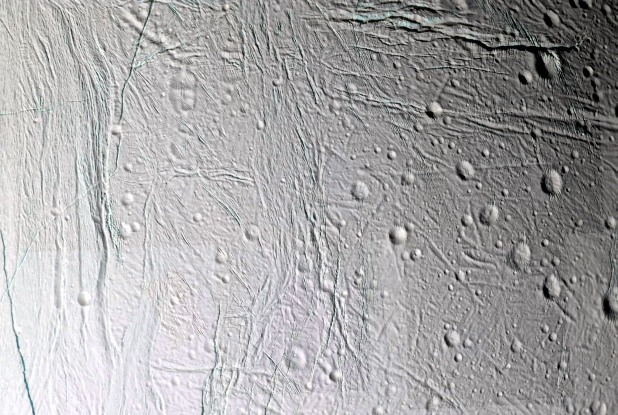 Saturns moon Enceladus Canvas Art - Stocktrek Images (35 x 23)