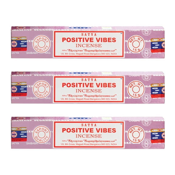 Satya 3 Pack of Nag Champa Incense Sticks Original Sai Baba