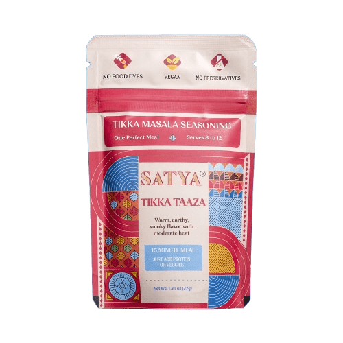Satya Blends Indian Seasoning - Tikka Masala, Tomato, Smoky, Vegan, Gluten Free, Farm to Spice, Low Soduim, Dye Free, Women Owned, Minority Owned (2.5oz)