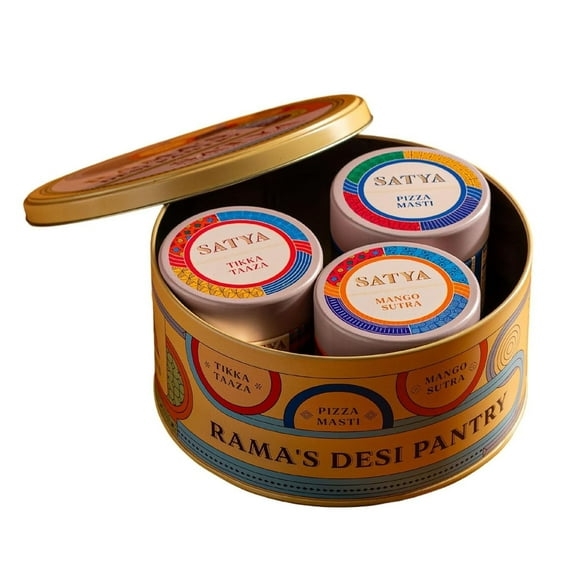 Satya Blends Indian Spice Set of 3 - Tikka Taaza, Pizza Masti & Mango Sutra 3 Pack | Vegan | Gluten & Dye Free | Low Sodium | Authentic Indian Spices and Seasoning Gift Set - 2.5 Oz