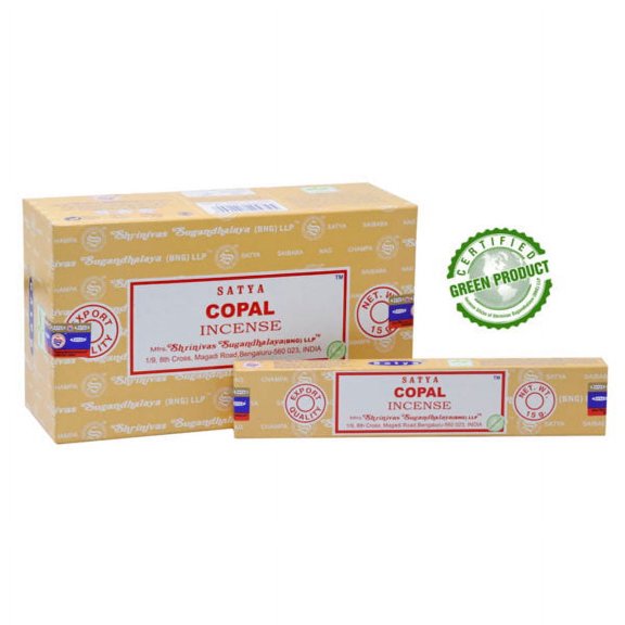 Satya Copal Incense Sticks 12 Packs x 15 Grams Box of 180 Grams