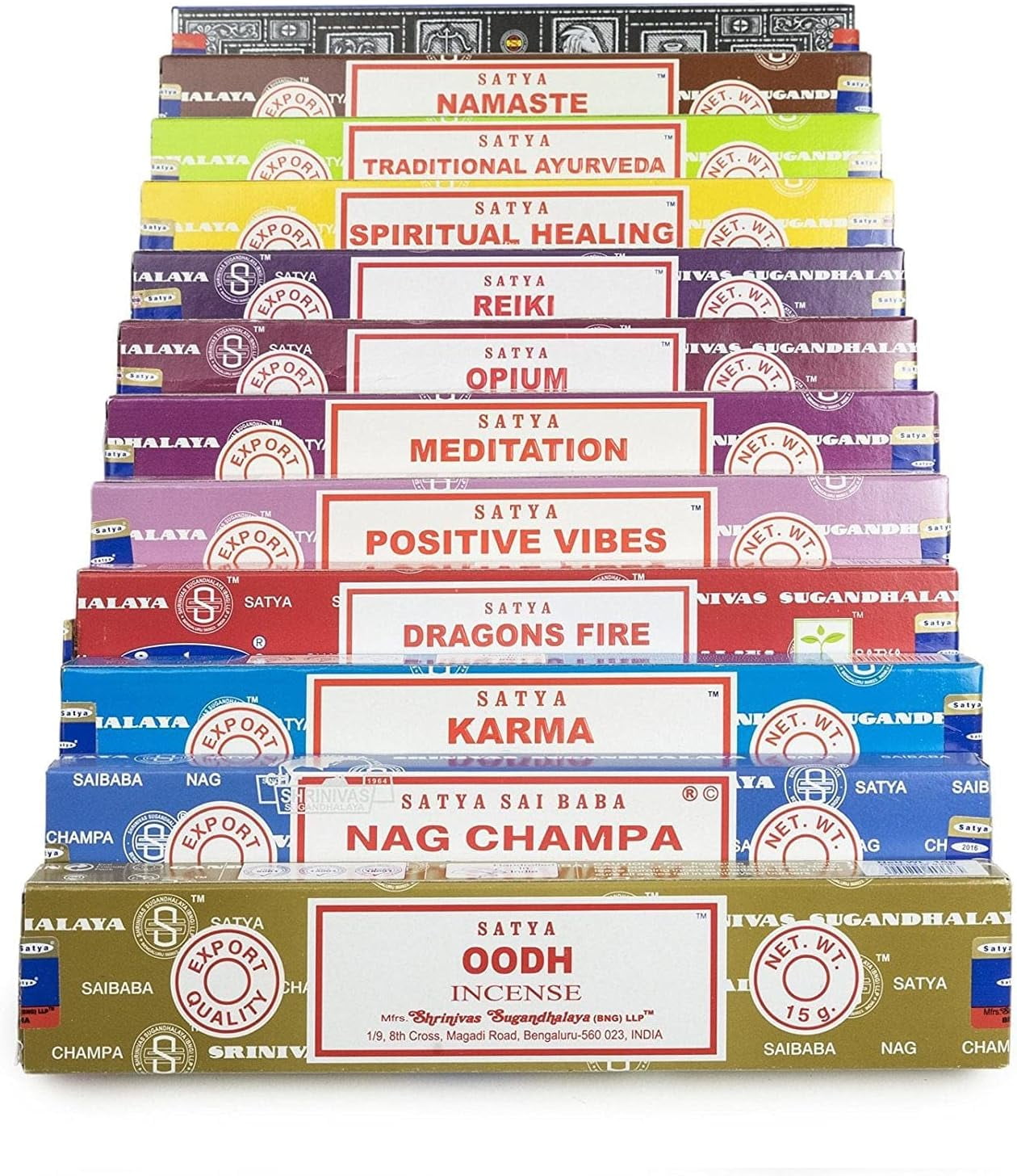 Satya Incense Sticks Nag Champa, Superhit, Namaste, Reiki, Meditation
