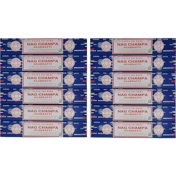 Satya Nag Champa 180 grams incense sticks for Positivity, Meditation, Relaxation, Yoga, Healing by Giftbrit | 15gms x 12 Packs|